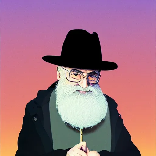 Prompt: terry pratchett by ilya kuvshinov