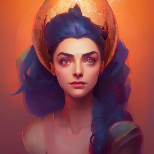 Image similar to portrait of a beautiful woman, maya ali mage, gloomhaven, dynamic lighting, gaudy colors, octane render aesthetic, matte painting concept art, official fanart behance hd artstation by jesper ejsing, by rhads and makoto shinkai and lois van baarle and ilya kuvshinov and rossdraws