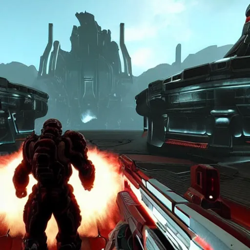 Image similar to screenshot from Doom 5 (2025), Playstation 6