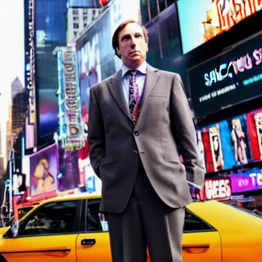 Image similar to Saul Goodman in times square