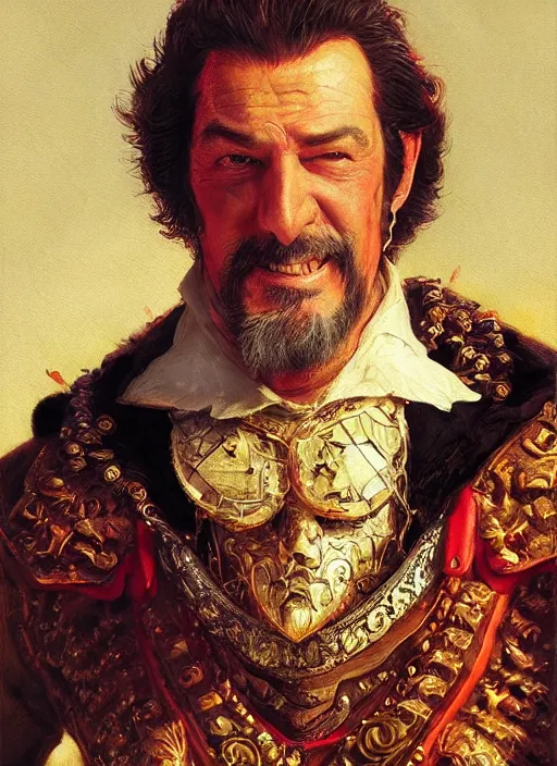 Prompt: formal portrait of steven segal as don quixote, digital art by eugene de blaas and ross tran, vibrant color scheme, intricately detailed, in the style of romanticism, cinematic, artstation, greg rutkowski