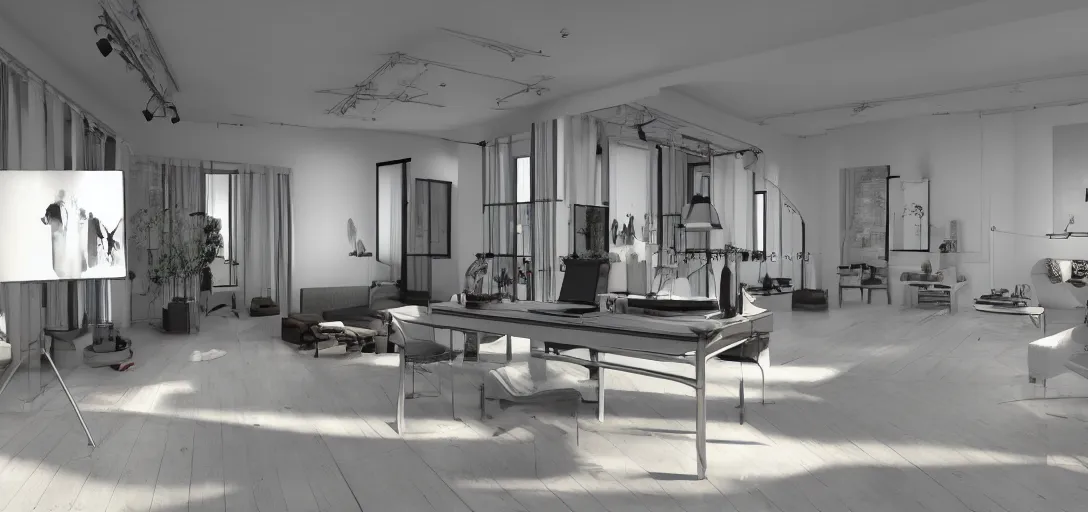 ”Virtual Set, architectural digest, studio floor, wide | Stable ...