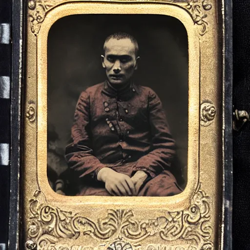 Image similar to opium dem, tintype,