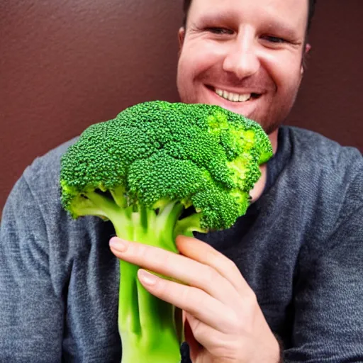 Image similar to Broccoli eating a human