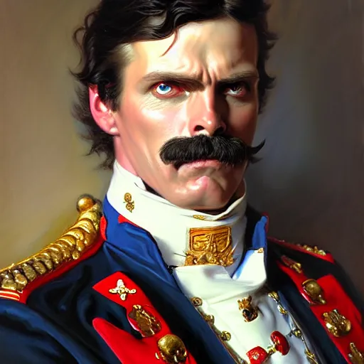 Prompt: drdisrespect as napoleon, breath taking, dignified, highly detailed painting by gaston bussiere, j. c. leyendecker, greg rutkowski, craig mullins 8 k