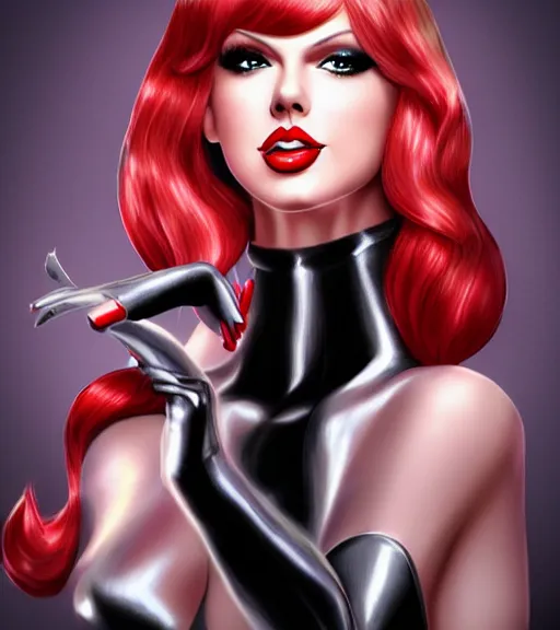 Image similar to Taylor Swift cosplaying as jessica rabbit, by artgerm, deviantart