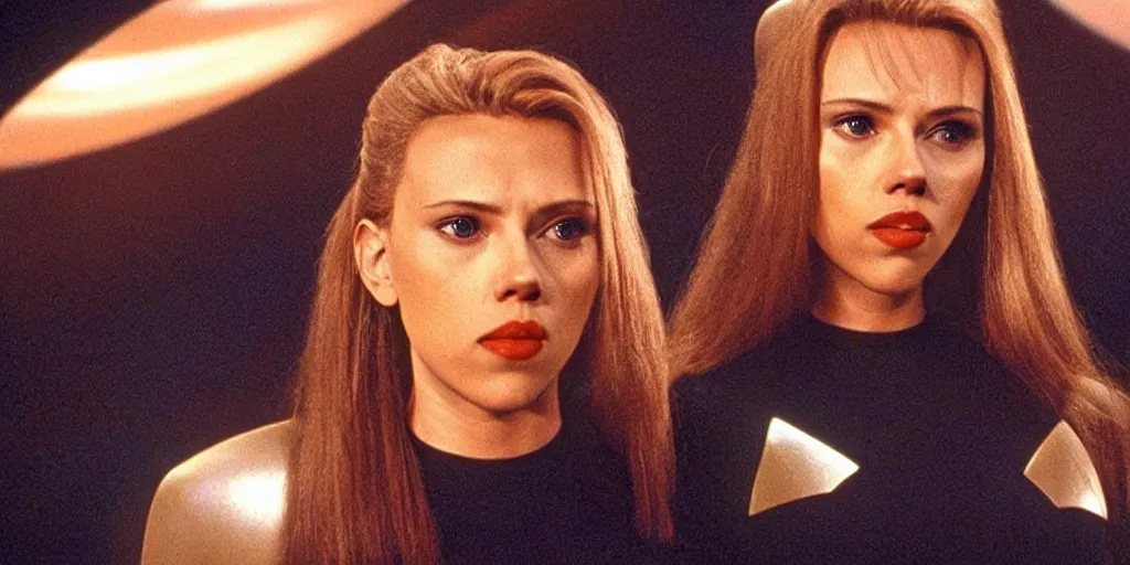 Image similar to Scarlett Johansson in a scene from Star Trek First Contact