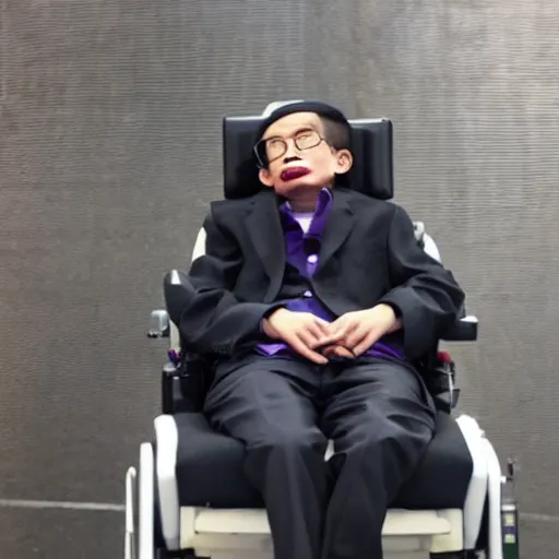 Image similar to asian Stephen Hawking