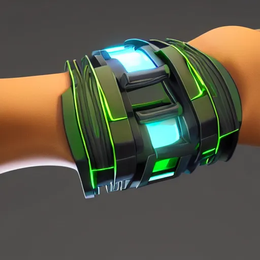 Image similar to photorealistic omnitrix from ben 1 0, 3 d render, cycles, cinematic, unreal engine 5