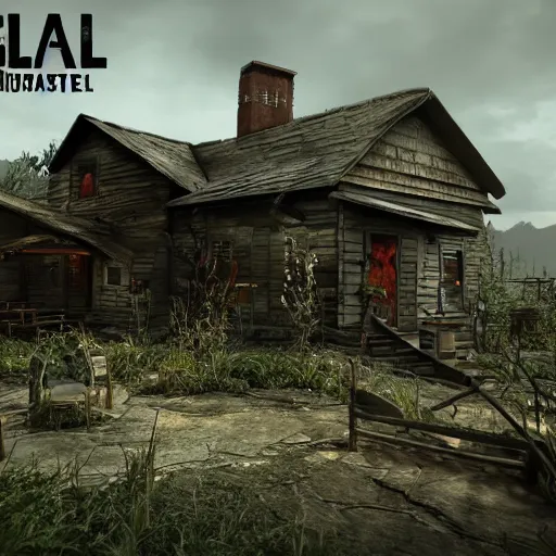 Image similar to photo village horror unreal engine highly detailed