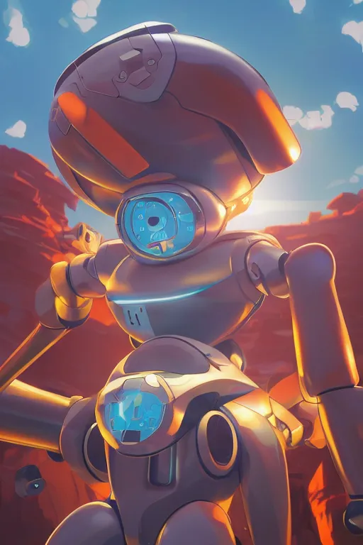 Image similar to metabots medabots medarotto medarot robot minimalist comics, behance hd by jesper ejsing, by rhads, makoto shinkai and lois van baarle, ilya kuvshinov, rossdraws global illumination ray tracing hdr radiating a glowing aura