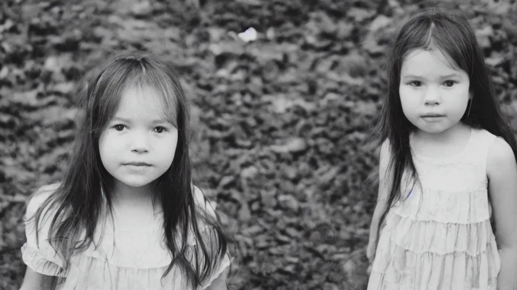 Prompt: fomapan sample photo of a young girl