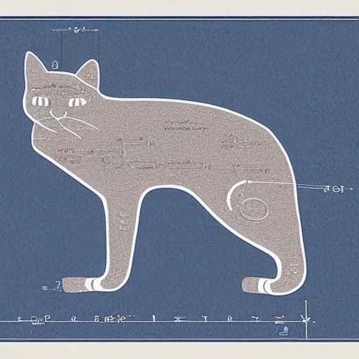 Prompt: cat blueprint