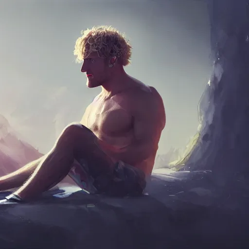 Prompt: Logan Paul giving a podcast On the radio , artstation, Greg rutkowski, cinematic, digital Art