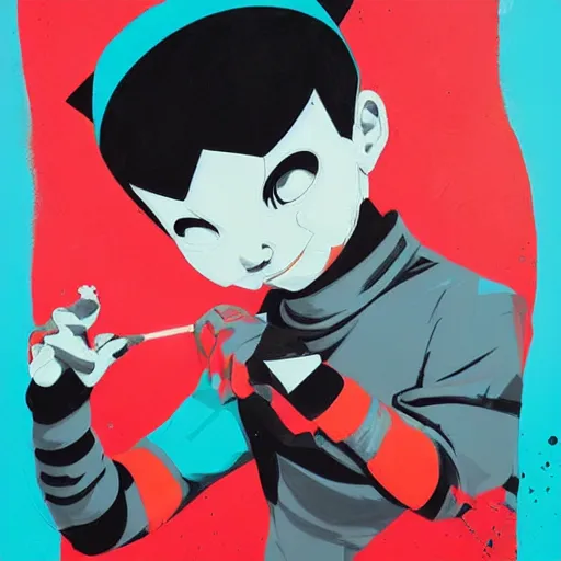 Image similar to Supreme x Adidas x Astro Boy Painting by Sachin Teng, asymmetrical, Organic Painting , Matte Painting, geometric shapes, hard edges, graffiti, street art,:2 by Sachin Teng:4