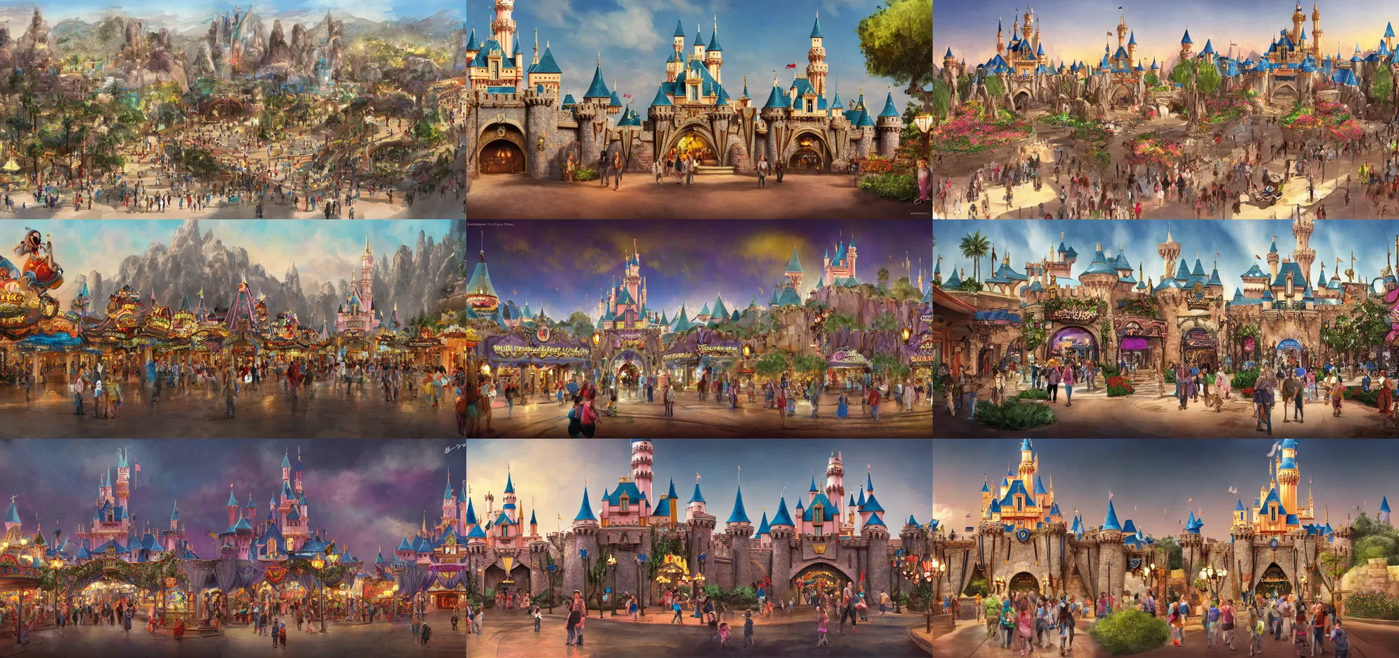 Prompt: disneyland middle east concept art