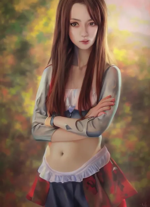 Image similar to malise kurisu, ilya, oil painting, cute, hdr, 4 k