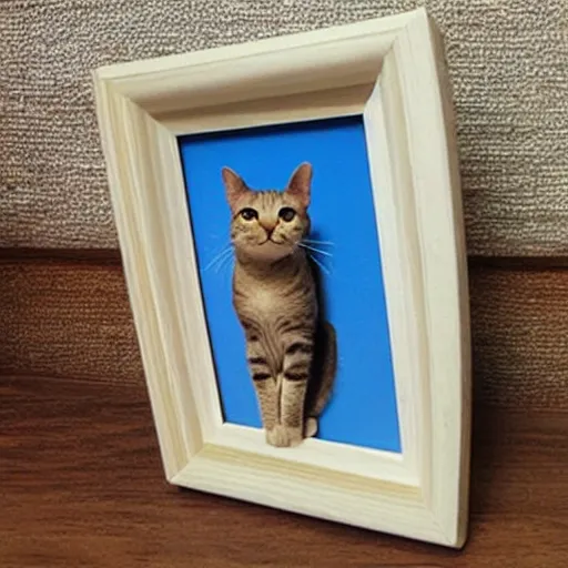 Prompt: picture frame made out of cat claws