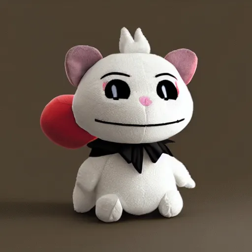 Image similar to cute fumo plush of the very last thing you see before you die, dark, vray