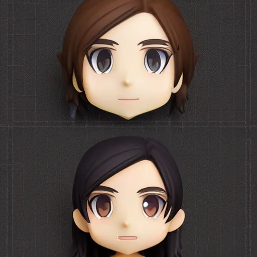 Image similar to face detailing wizard in the style of matte painting nendoroid and chibi, eyes in the style of nendoroid, middle close up, Julian ope, flat shading, 2D illustration, Swiss modernizm, ukiyoe style