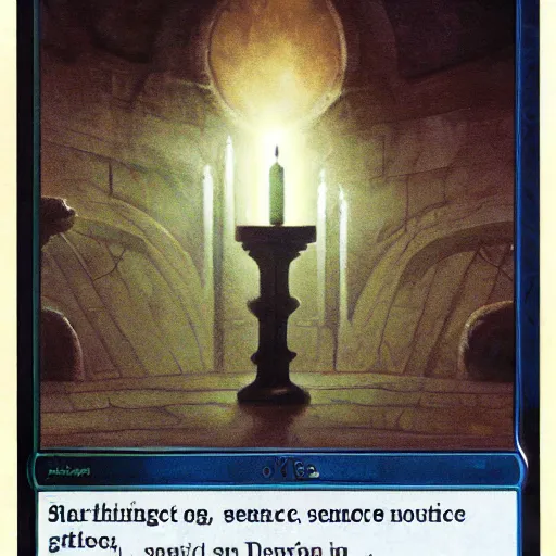 Prompt: a seance in a dark room with a white glow around a center table, fantasy art, magic : the gathering