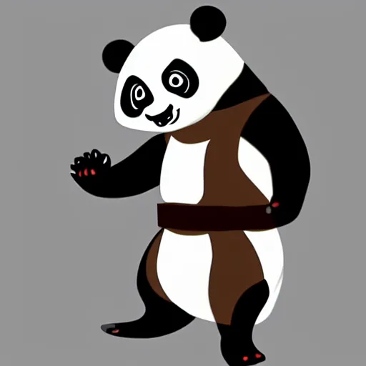 Prompt: “panda character by Hanna Barbera, 8k”