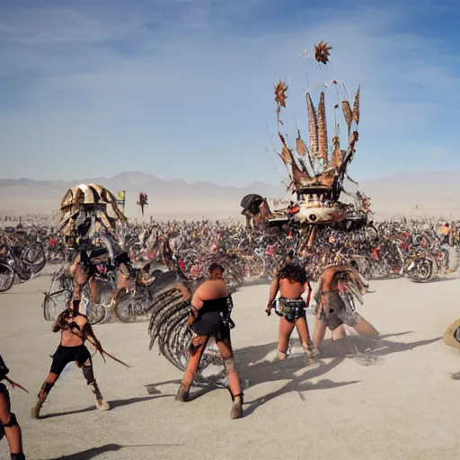 Image similar to thunderdome battle at burning man