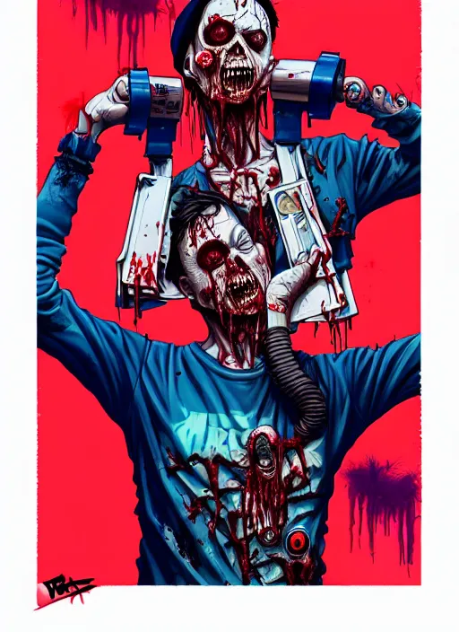 Image similar to zombie full body hiphop streetwear drip, tristan eaton, victo ngai, artgerm, rhads, ross draws