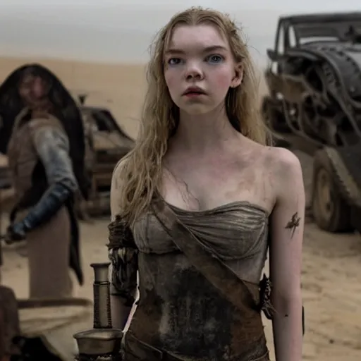 Image similar to Anya Taylor-Joy in the movie Mad Max Fury Road