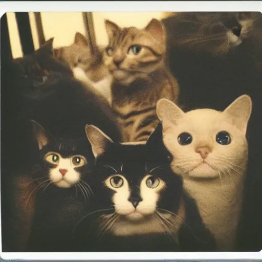 Image similar to polaroid of cats
