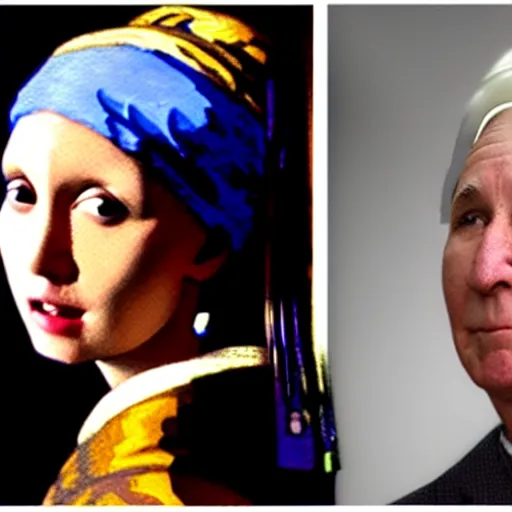 Image similar to roger stone as the girl with the pearl earring,