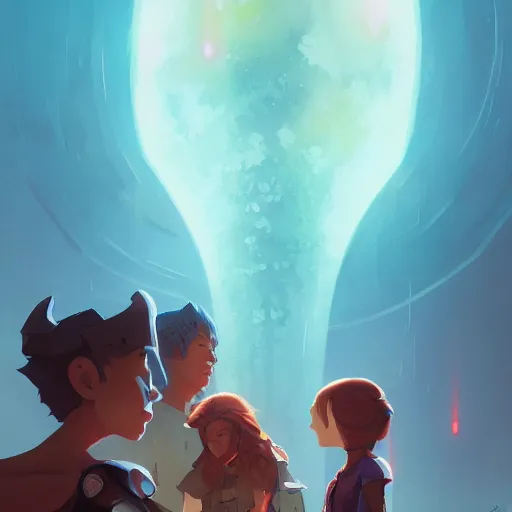 Image similar to hero world close encounters of the third kind, behance hd by jesper ejsing, by rhads, makoto shinkai and lois van baarle, ilya kuvshinov, rossdraws global illumination