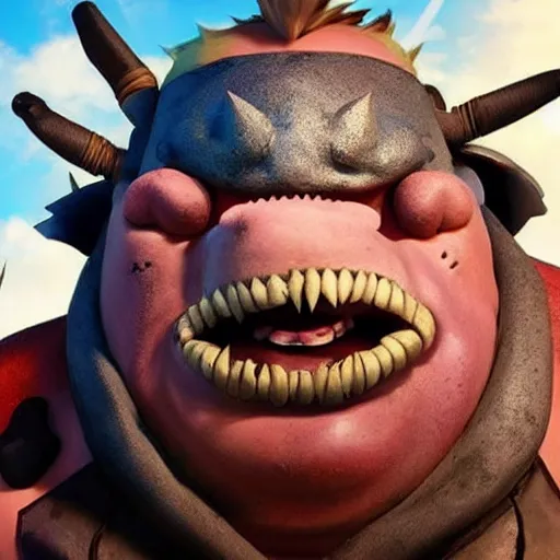 Image similar to Roadhog from overwatch, movie still