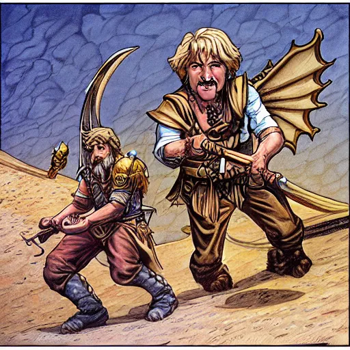 Image similar to 1 o clock, a dungeonsand dragons adventure, by larry elmore