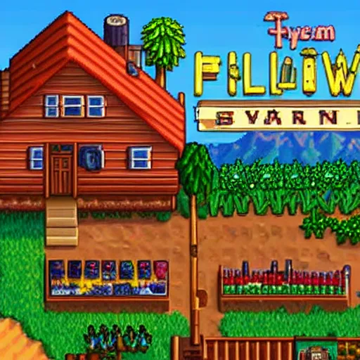 Prompt: hyper realistic photo of pelican town stardew valley