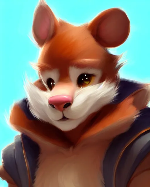 Image similar to character concept art of a cute male anthropomorphic disney furry | | cute - fine - face, pretty face, key visual, realistic shaded perfect face, fine details by stanley artgerm lau, wlop, rossdraws, james jean, andrei riabovitchev, marc simonetti, and sakimichan, trending on artstation