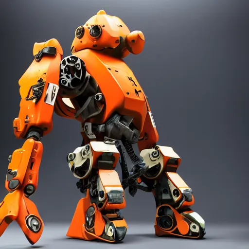 Image similar to a goldfish piloting a mech suit