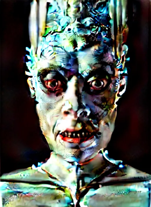 Prompt: portrait of beautiful gentle futuristic bride of frankenstein from the movie bride of frankenstein, kintsugi, modern fine art, fractal, intricate, elegant, highly detailed, digital photography, subsurface scattering, by jheronimus bosch and greg rutkowski, still from the movie ex machina, smooth healthy skin, high key lighting