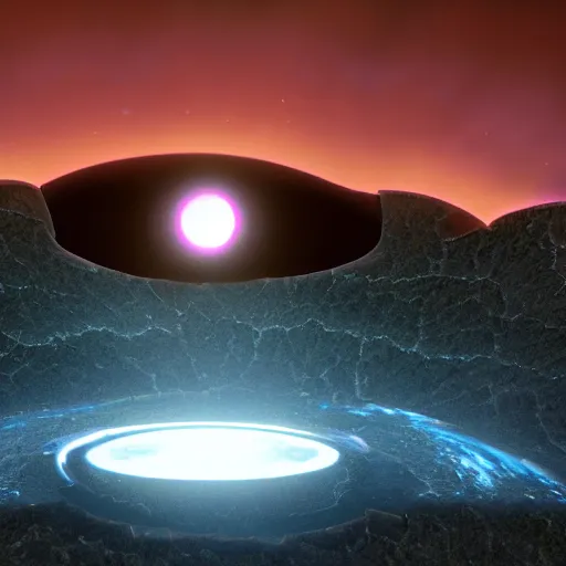 Image similar to black hole sun, unreal engine