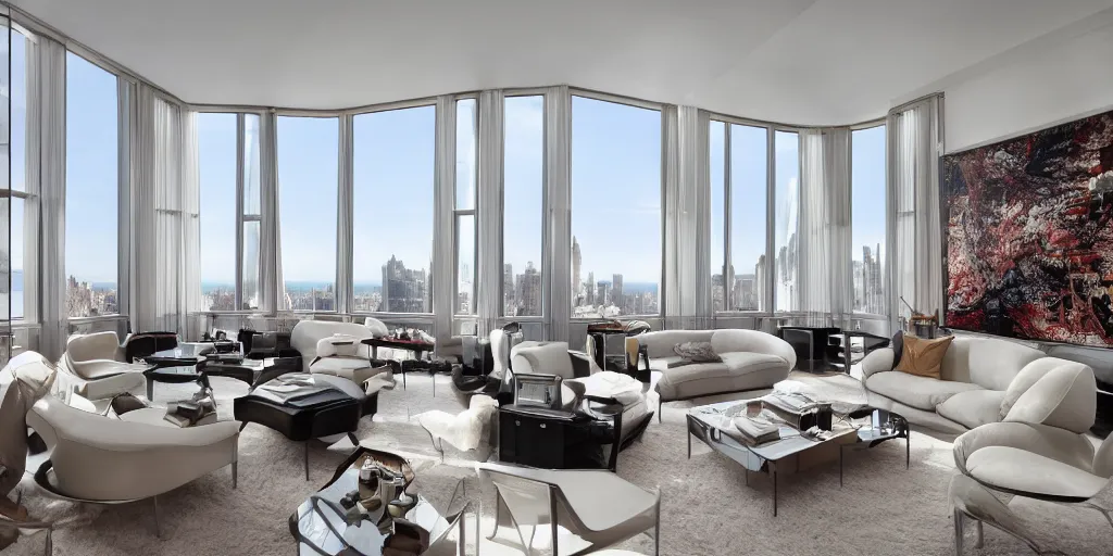 Image similar to new york apartment at billionaires row designed by norman foster, photography