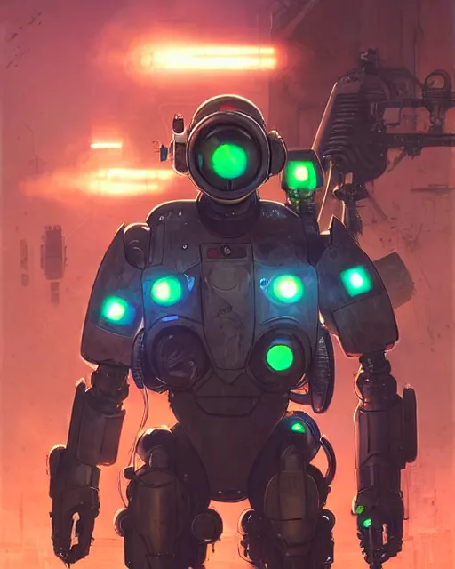 Image similar to luigi in a mech scifi suit with missles and small lights by, fantasy character portrait, ultra realistic, futuristic background by laurie greasley, concept art, intricate details, highly detailed by greg rutkowski, gaston bussiere, craig mullins, simon bisley