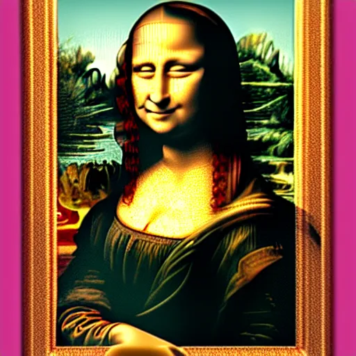 Prompt: Mona Lisa but we know why she's smiling