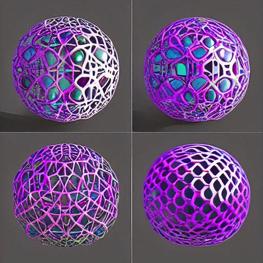 Image similar to “Sphere eversion (technicolour, photorealistic). A filigree sphere is wandering into itself (turning itself inside out in 3D space). Cutting edge, high-resolution, clean and enhanced.”