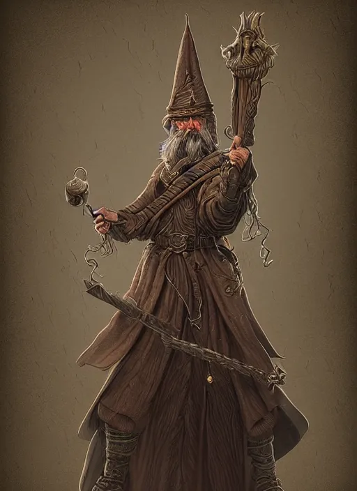 Image similar to highly detailed, hyper realistic wizard with a dungeon background by studio muti