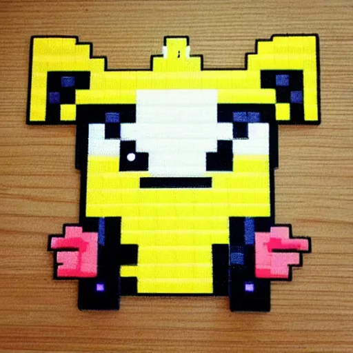 Image similar to pixel art of pikachu, trending on pixel joint.