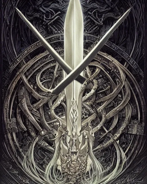 Prompt: The last enemy that shall be destroyed is death, full body image, artwork by artgerm, Luminism, Behance HD, medievil spear, broad sword, D&D, extraordinary phenomenon, fantasy, intricately detailed, elegant, digital painting, smooth, sharp focus, art by Greg Rutkowski, art by Ruth Asawa, art by Tim Burton, art by Ted Nasmith, art by H.R. Giger