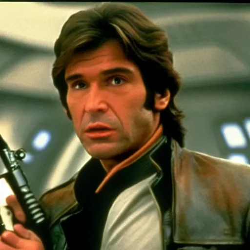 Image similar to A still of Al Pacino as Han Solo from Star Wars (1977). Extremely detailed. Beautiful. 4K. Award winning.