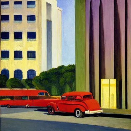 Image similar to São Paulo painted by Edward Hopper