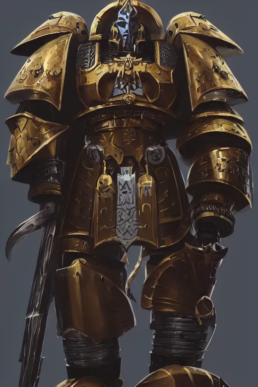 Image similar to armor portrait heros warhammer 4 0 k horus heresy fanart - the primarchs emperor by johannes helgeson animated with vfx concept artist & illustrator global illumination ray tracing hdr fanart arstation zbrush central hardmesh 8 k octane renderer comics stylized