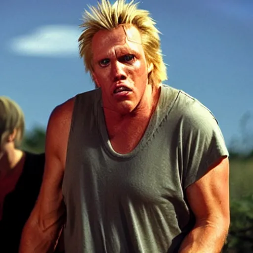 Prompt: gary busey monster